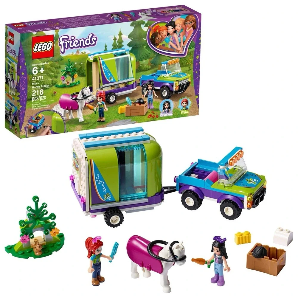 LEGO Friends Mia's‎ Horse Trailer Set 41371 Retired 216 Pieces Complete Set
